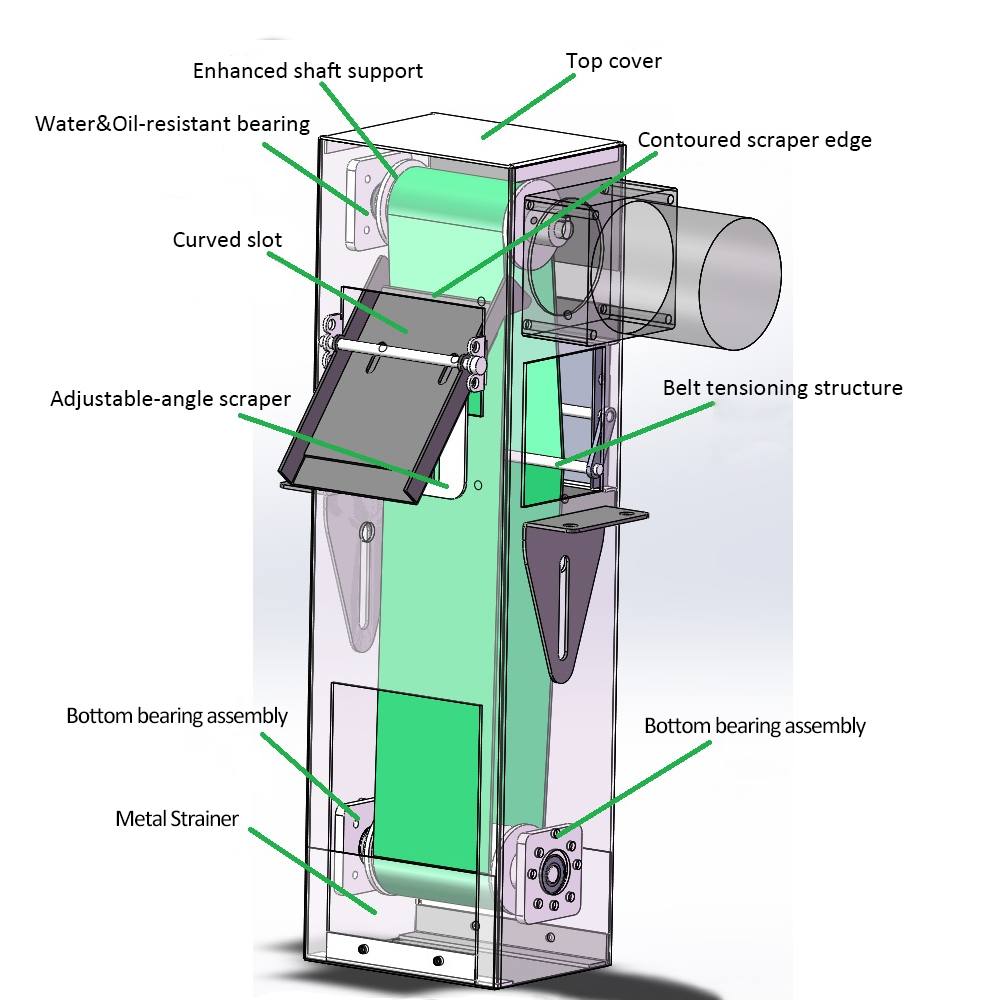 how a belt type oil skimmer works in CNC coolant system
